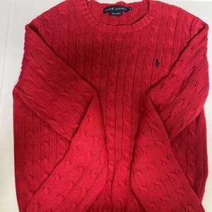 Polo red knit sweater size M